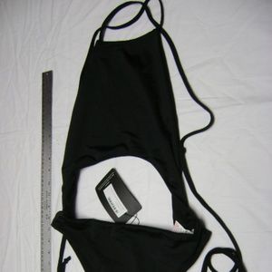 Black Swimsuit Wrap Around High-Rise